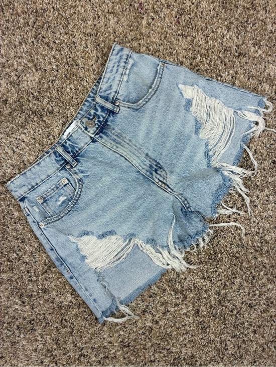 Zara Pants - ZARA Distressed High Waited Denim Cut Off Shorts